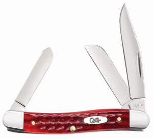 Pocket Worn Old Red Bone Corn Cob Jig Medium Stockman Knife