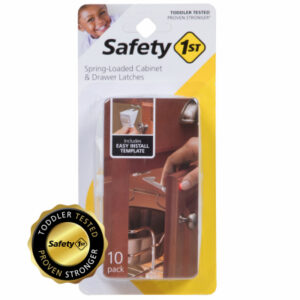 Spring-Loaded Cabinet & Drawer Safety Latch, 10-Pk.