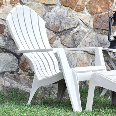RealComfort Adirondack Chair, Ergonomic, White True Value Hardware