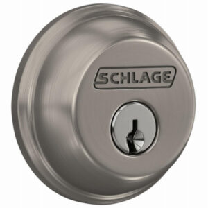 Single-Cylinder Deadbolt Lock, Satin Nickel
