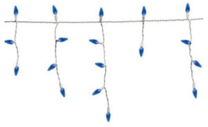 Christmas 105-Lights Set, Blue Icicle LED