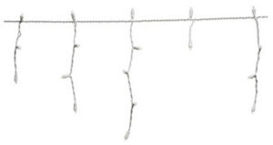 Christmas LED Icicle Lights Set, Micro, Twinkling Warm White, 105-Ct.