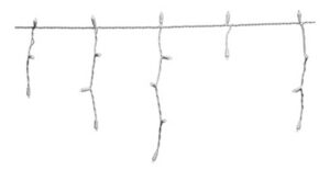 Christmas LED Icicle Lights Set, Micro, Twinkling Cool White, 105-Ct.