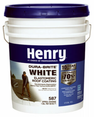 587 Elastomeric Roof Coating, White, 5-Gals.