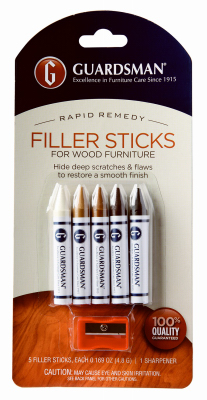 Wood Filler Sticks With Sharpener, 5-Pk.