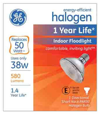 Halogen Flood Light Bulb Indoor Short Neck Par 30 38 Watts