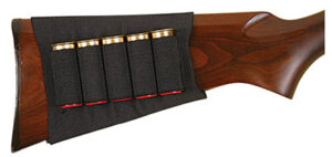 Buttstock Shotgun Shell Holder, Black, Holds 6