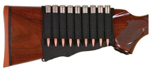 Buttstock Rifle Cartridge Holder, Black, Holds 6