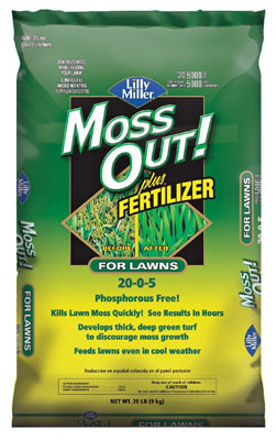 Moss Out! Plus Fertilizer, 5000 Sq. Ft. Coverage, 20 Lbs.