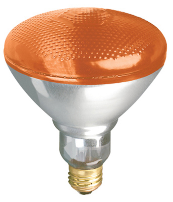 Flood Light Bulb Accent Reflector Amber 100 Watts