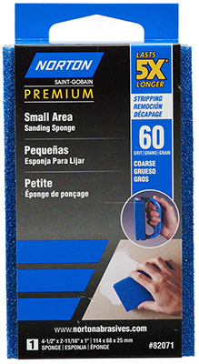 5X Small Area Sanding Sponge, 60 Grit (Coarse), 4-1/2 x 2-11/16 x 1-In.
