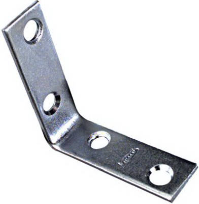 4-Pk., 2 x 5/8 In. Zinc Corner Iron