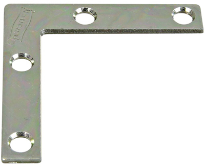 4-Pk., 2 In. Zinc Flat Corner Iron