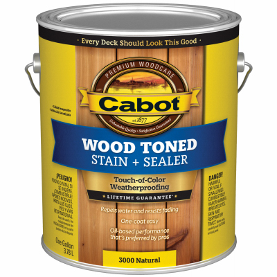 Dark Toned Deck & Siding Stain, Natural Wood Color, 1-Gallon
