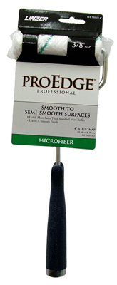 Pro Edge Microfiber Mini Paint Roller Cover + Frame, 4 x 3/8 In. Nap