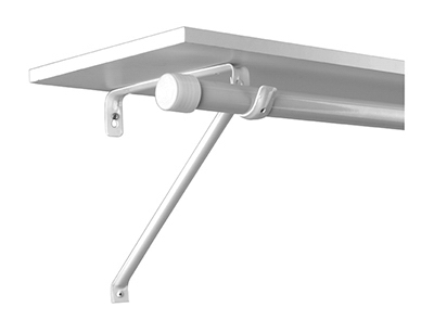 Closet Rod & Shelf Bracket, White