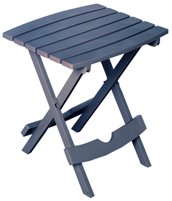 Quik Fold Patio Side Table, Resin, Bluestone