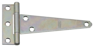 Gate T-Hinge, Light Duty, Zinc, 6 In. 2-Pk.