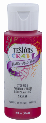Acrylic Craft Paint, Matte Stop Sign, 2-oz.
