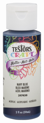 Acrylic Craft Paint, Matte Navy Blue, 2-oz.