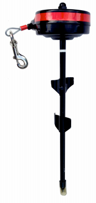 Dog Tie Out With Stake, Retractable, Large