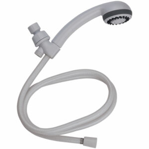 Handheld Shower Head, 3 Settings, White Plastic
