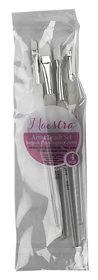 Painter's Servant 4枚セット 4-Piece Angled Artist Paint Brush Set AM 4044 - The Home Depot