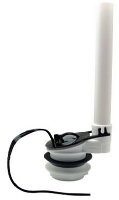 Plastic Flush Valve, 3-In. Rubber Flapper