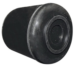 Furniture Leg Tip, Black Rubber, 1 In.