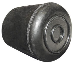 Furniture Leg Tip, Black Rubber, 1-1/8 In.