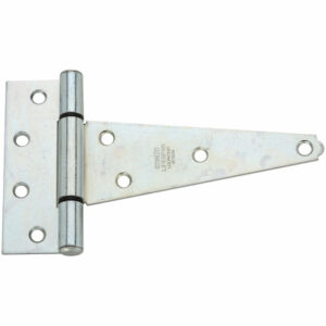 Gate T-Hinge, Extra Heavy Duty, Zinc, 6 In.