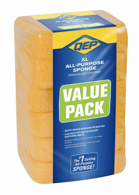 Grout Sponge, Heavy-Duty, 7.5 x 5.5 x 2 In., 6-Pk.
