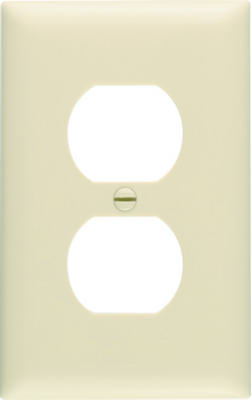 Pass & Seymour Wall Plate, 1-Gang Duplex Outlet, Urea, Ivory
