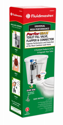 Performax Toilet Fill Valve, Flapper & Connector Kit