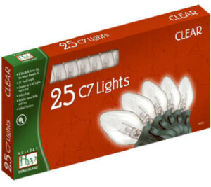 Christmas 25-Light Set, Clear, C7, 25-Ct.