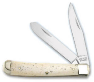 Mustang Trapper Knife, 2-Blade, Bone Handle