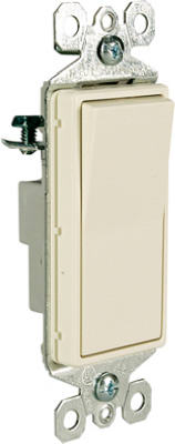Pass & Seymour Illuminated Decorator Light Switch, 15A 120VAC, Light Almond