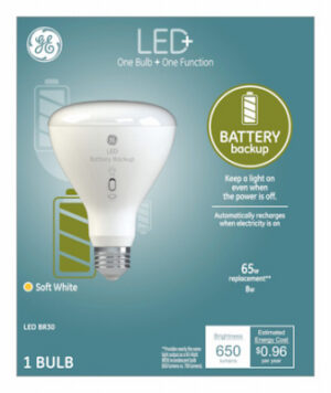 LED+ Battery Back Up Bulb, Br30, 650 Lumens, 8 Watt