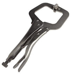 Deluxe Locking C-Clamp With Jaw Paws, 10.5-In.