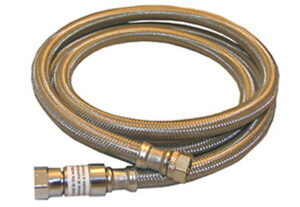 Faucet Connector, Stainless Steel, 3/8 Compression x 3/8 Compression x 12 In.