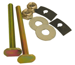 Solid Brass Toilet Bolts With Nuts And Washers, 1/4 x 2-1/2 In., Pair