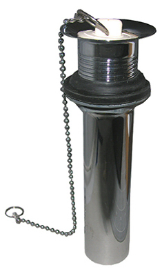 Lavatory Drain, Chrome-Plated Brass, 1-1/4 O.D. x 5 In.