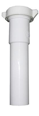 Lavatory/Kitchen Drain Extension Tube, White PVC, 8 In.