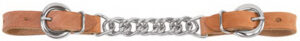 Single Flat Curb Strap, Leather, 5/8 In.