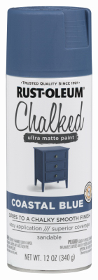 Chalked 1-Coat Spray Paint, Ultra Matte Coastal Blue, 12-oz.