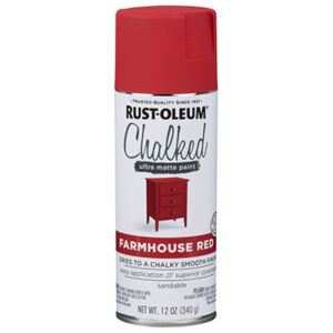 Chalked 1-Coat Spray Paint, Ultra Matte Farmhouse Red, 12-oz.