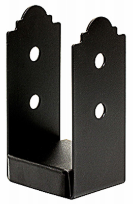 Outdoor Accents, ZMAX Coating, Galvanized Steel, Black, 4 x 4 In.