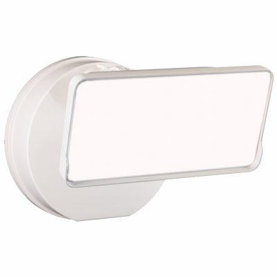 Square Head LED Outdoor Flood Light, Dusk-To-Dawn Operation, 1500 Lumens, White