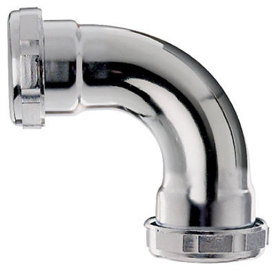 90 Degree Repair Coupling, Chrome Plated, 1-1/2 x 1-1/2 In.