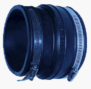 Rubber Pipe Fitting, Flexible Coupling, 6 x 6 In.